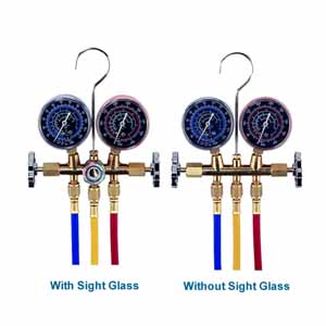 BRASS R134A AUTO A/C MANIFOLD GAUGE SET