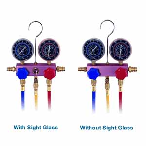 ALUMINUM DUAL R12,R134A AUTO A/C MANIFOLD GAUGE SET